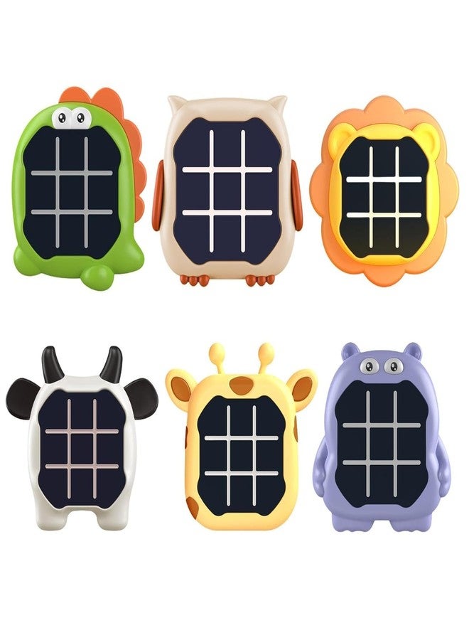 kunya Tic Tac Toe Game, Animal-Themed 3-in-1 Handheld Puzzle Game Console, Board Games for Kids and Adults, Portable Travel Games for Car Ride, Birthday Gifts for Ages 3 (Dino) - Image 5